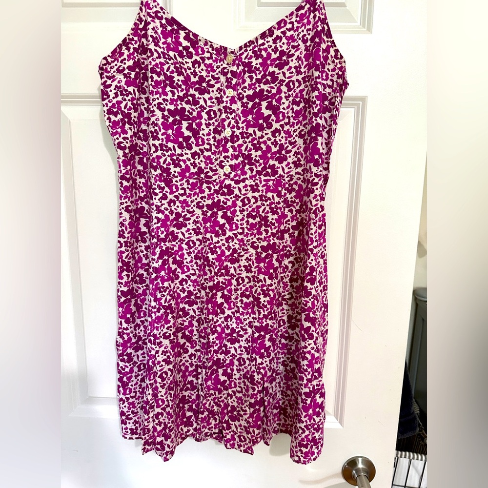 GAP Floral Pink and White Dress size L